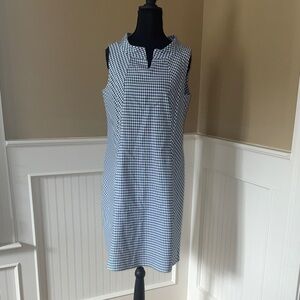 Sara Campbell Navy Checkered Mini Dress